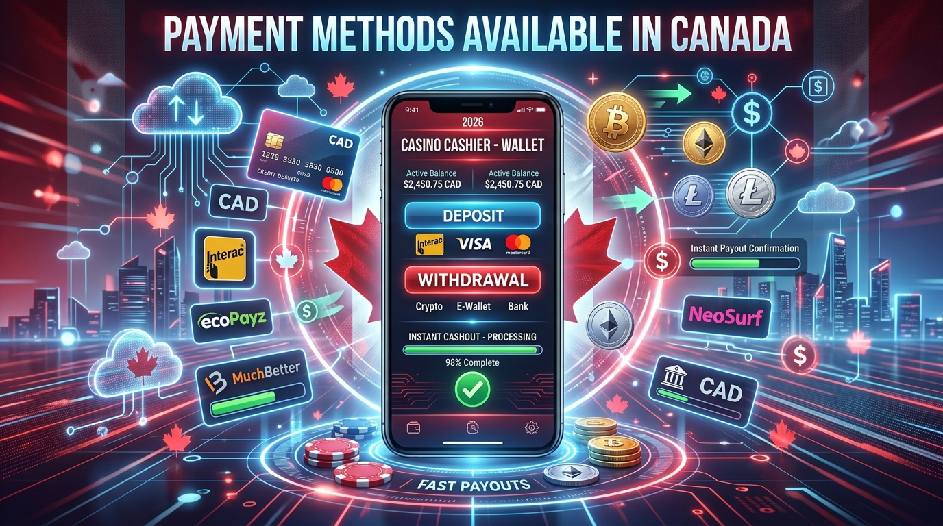 Overview of the payment options available for players from Canada
